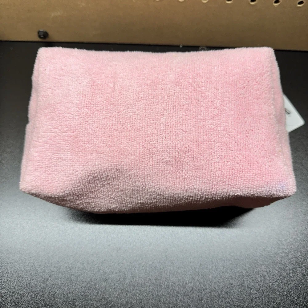 Pink Pouch Terry Cloth Summer Travel Survival Kit bag Kirkland's Home NWT‎ Flaw